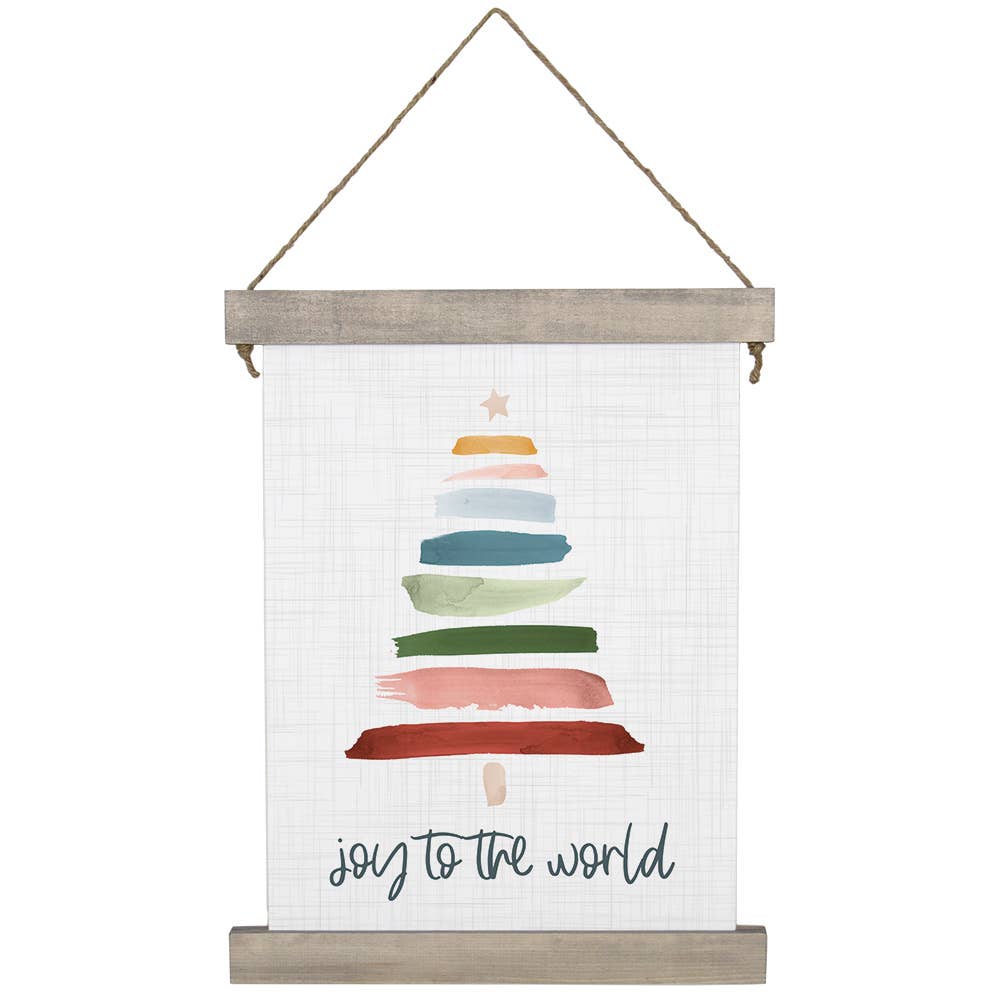 Joy To The World - Hanging Canvas: 10" x 17" x .375"