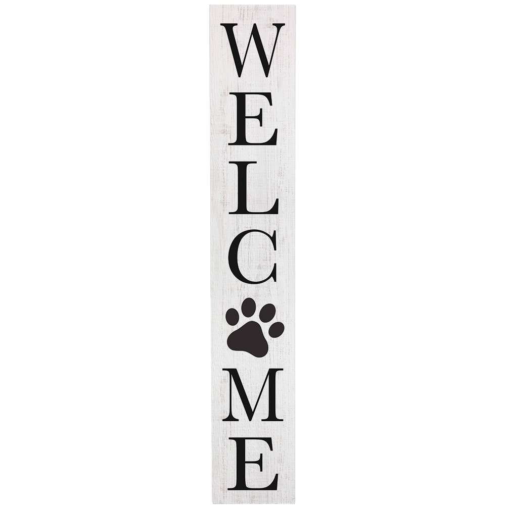 Welcome Pawprint - Porch Boards