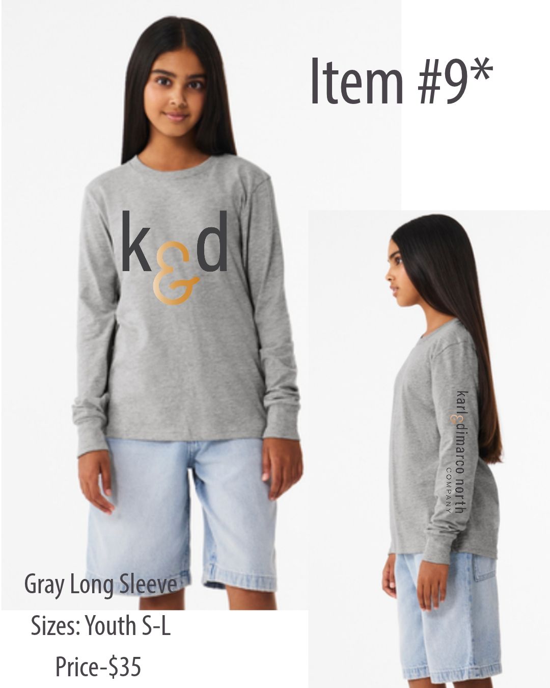 Karl & DiMarco North Grey Long Sleeve Tee