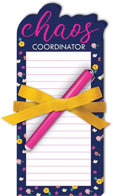Die-cut Notepad with Pen -Chaos Coordinator