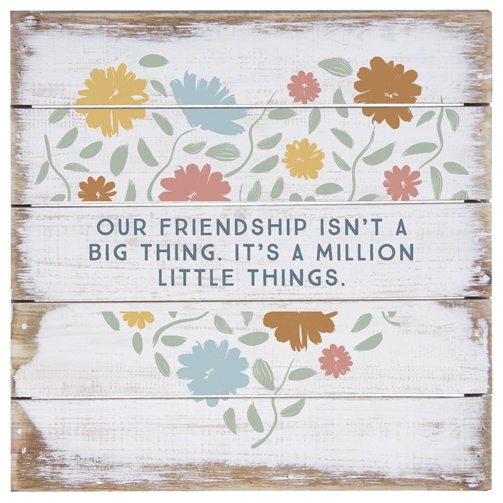 Friendship Floral Heart - Perfect Pallet Petites: 6" x 6" x 1"