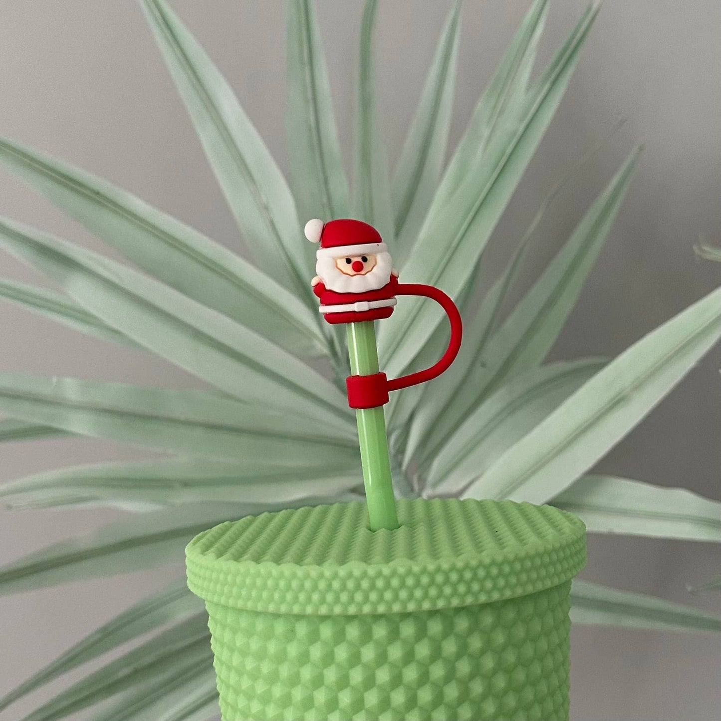 Straw Cover Christmas Santa Holiday 7mm