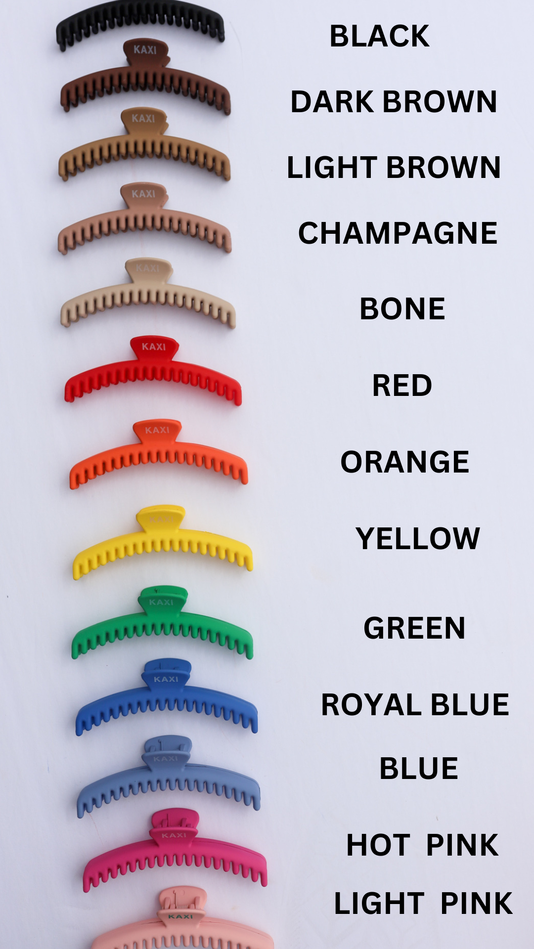 MATTE MIDI HOLD EVERYTHING CLAW ( 17 COLORS ): LIGHT BROWN
