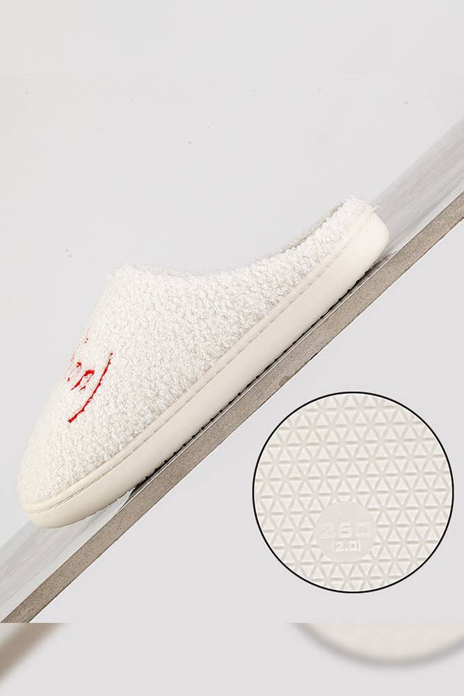Graphic Printed Taylor's Version Knit Plush Slippers: Red / 39-40