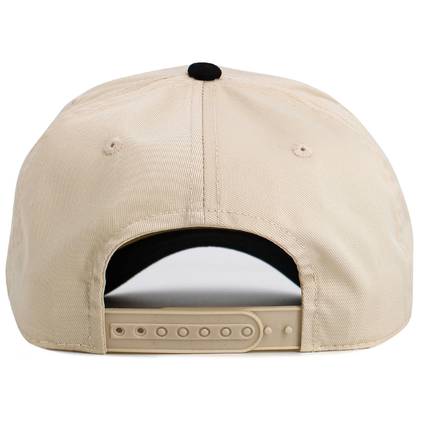 Five Panel Plain Snapback Baseball Cap: Natural/Red