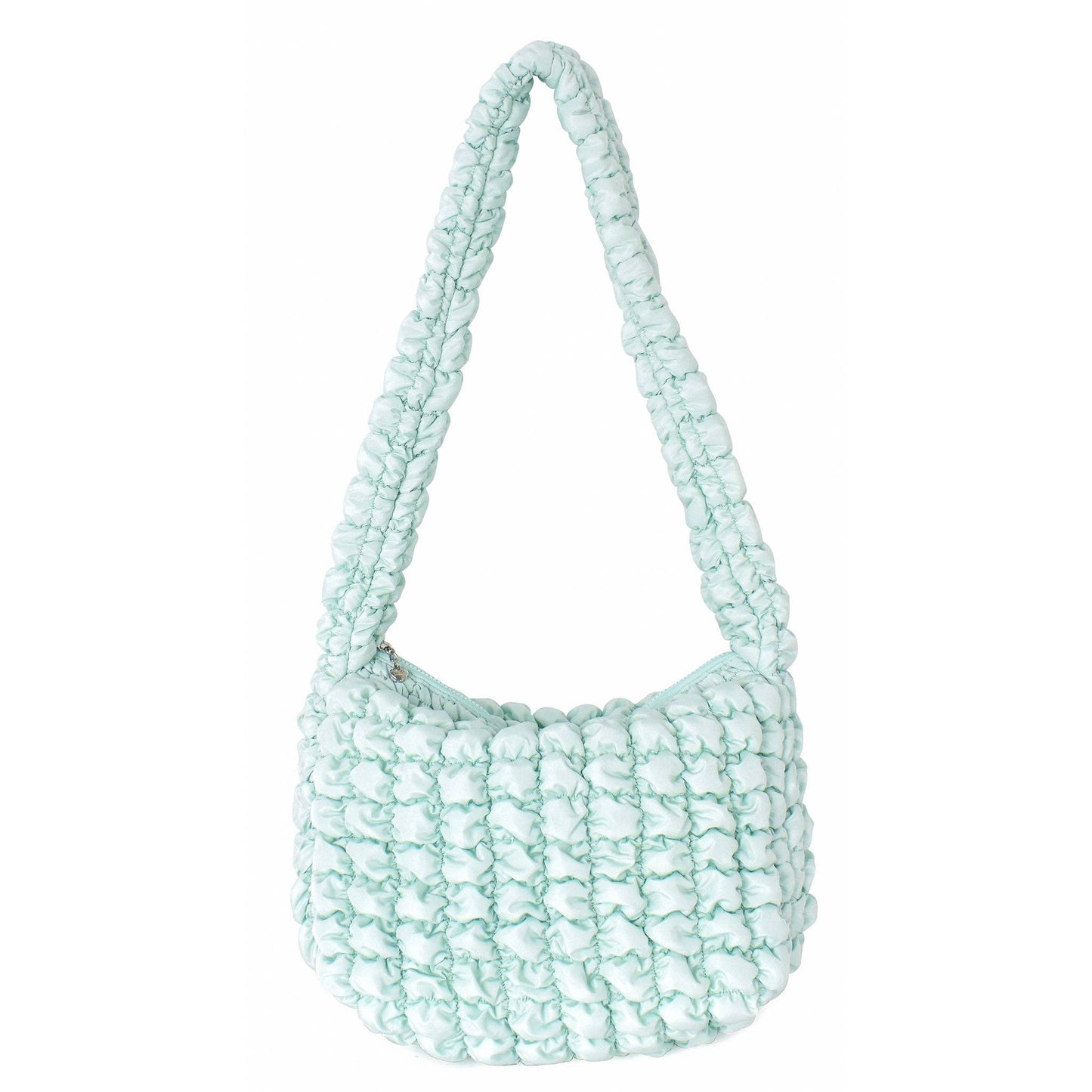 Quilted Scrunchies Black Hobo Sling Bag: Black Scrunch