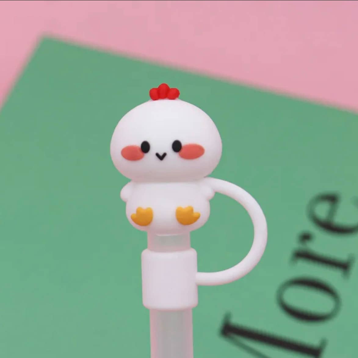 Straw Cover White Chick 10mm