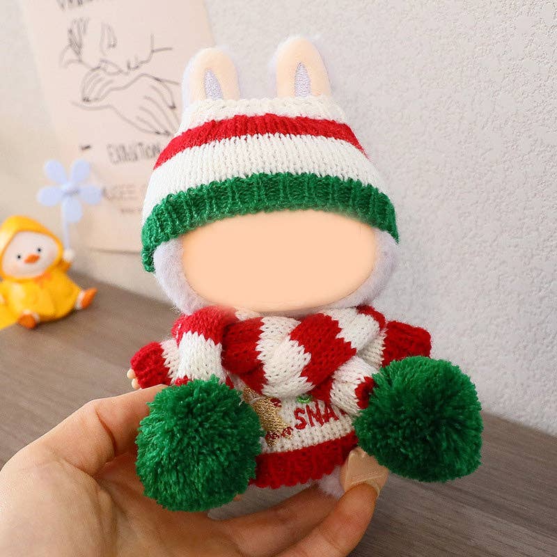 Labubu Christmas dress up dolls Xmas clothes: Moose jumpsuit