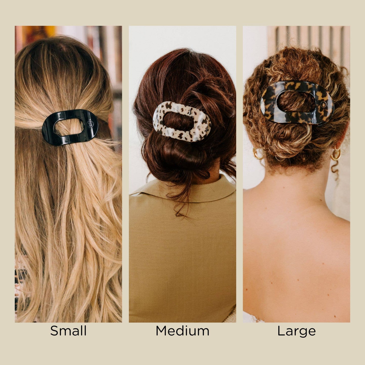 Round Flat Hair Clip | Medium | Tortoise
