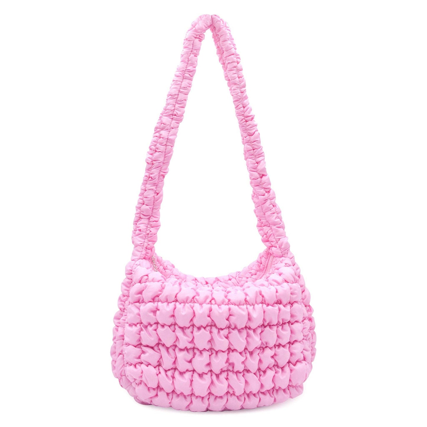 Quilted Scrunchies Black Hobo Sling Bag: Black Scrunch