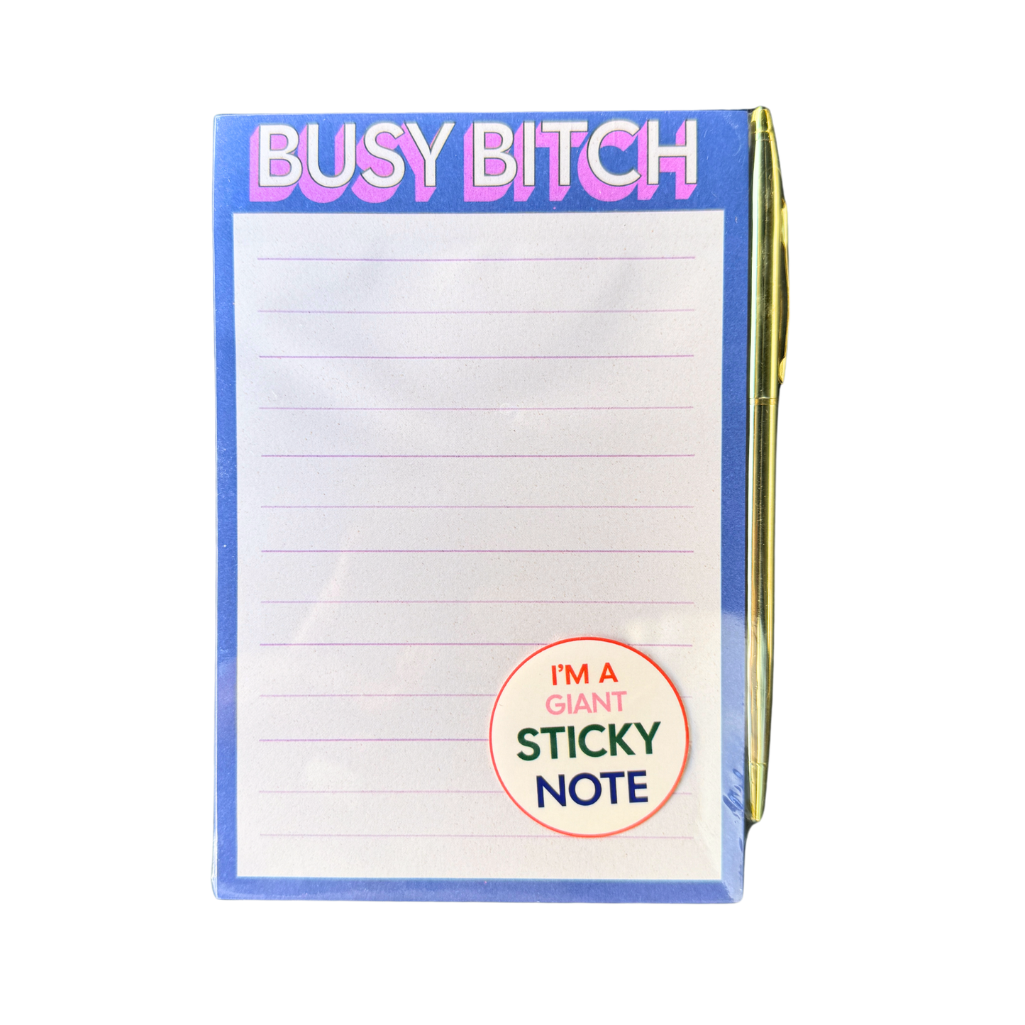 Busy Bitch Notepad STICKY note (funny gift)