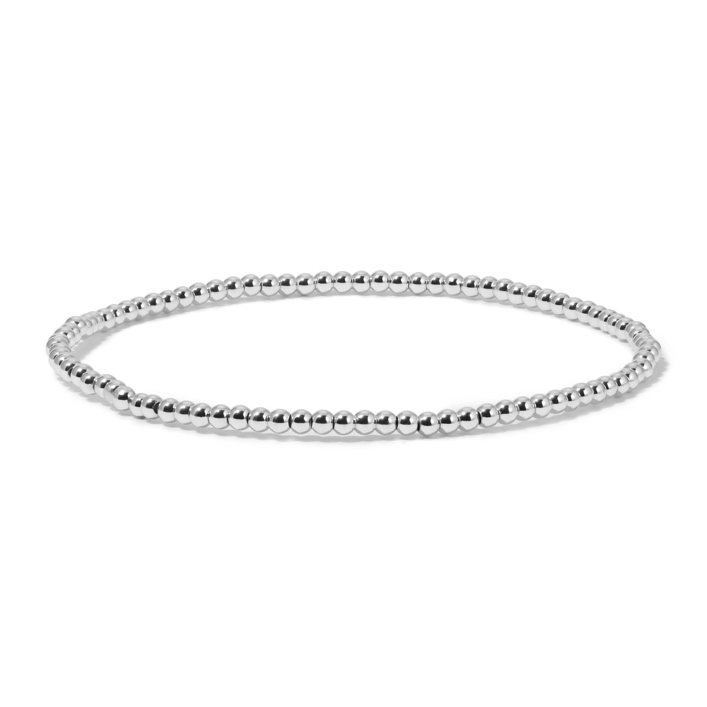 Silver Round Bead Bracelet - Petite (3mm)
