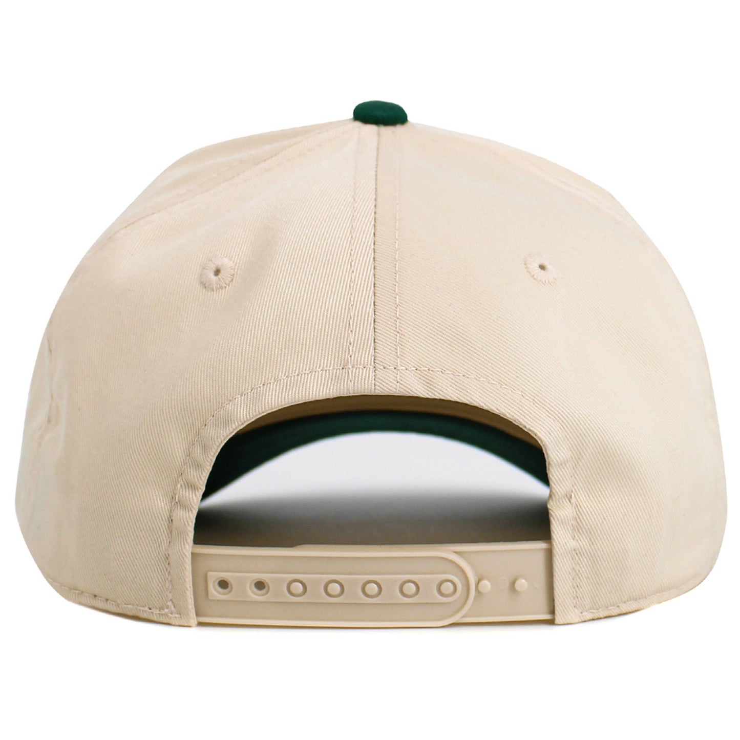 Five Panel Plain Snapback Baseball Cap: Natural/Red