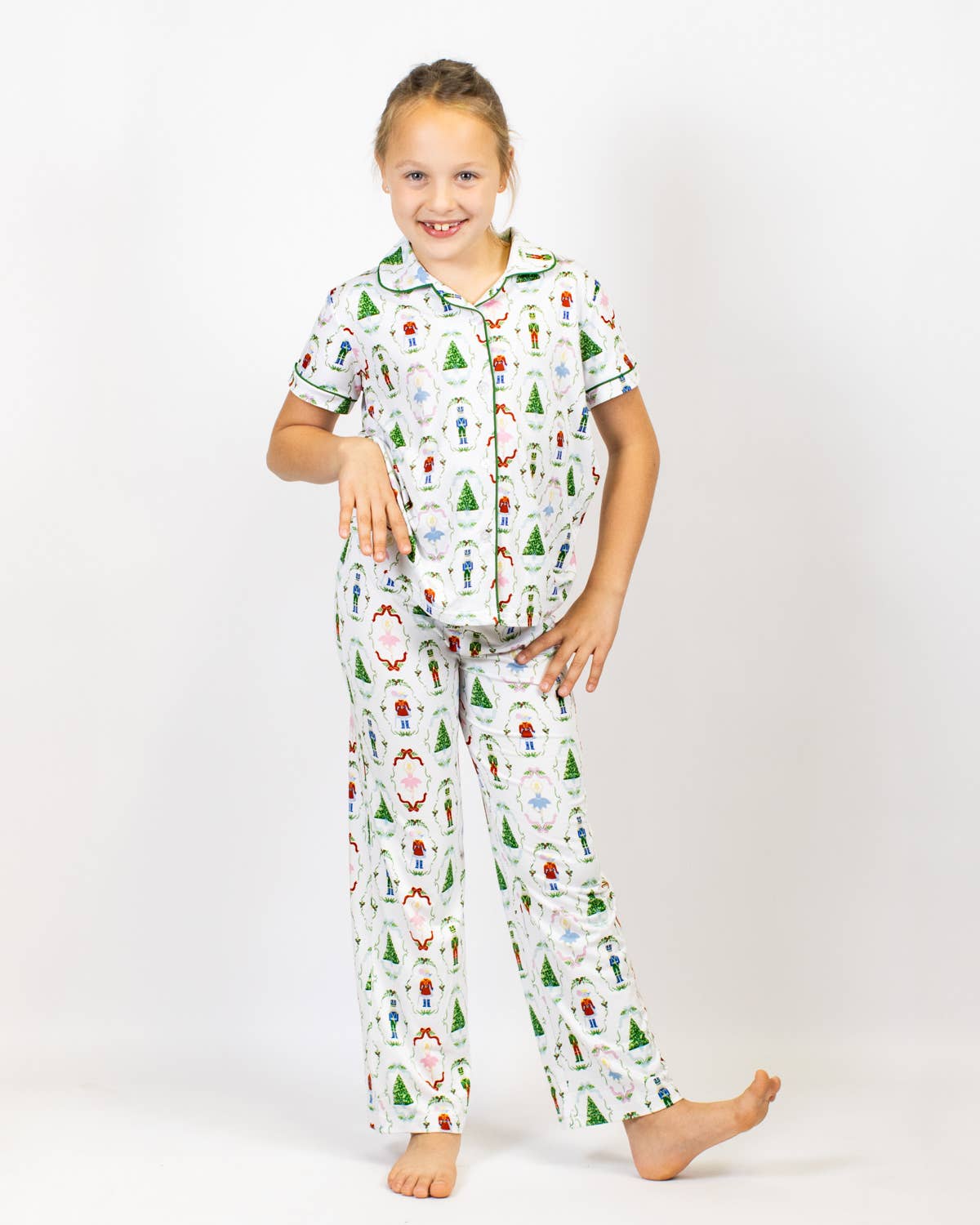 Girl's Nutcracker Waltz Sleep Pants Set White/Multi Set of 3 -Asst.: Large (10-12)