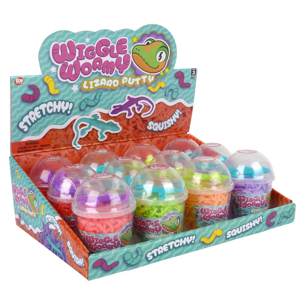 (T) 3.6" WIGGLE WORMY LIZARD PUTTY 12CT
