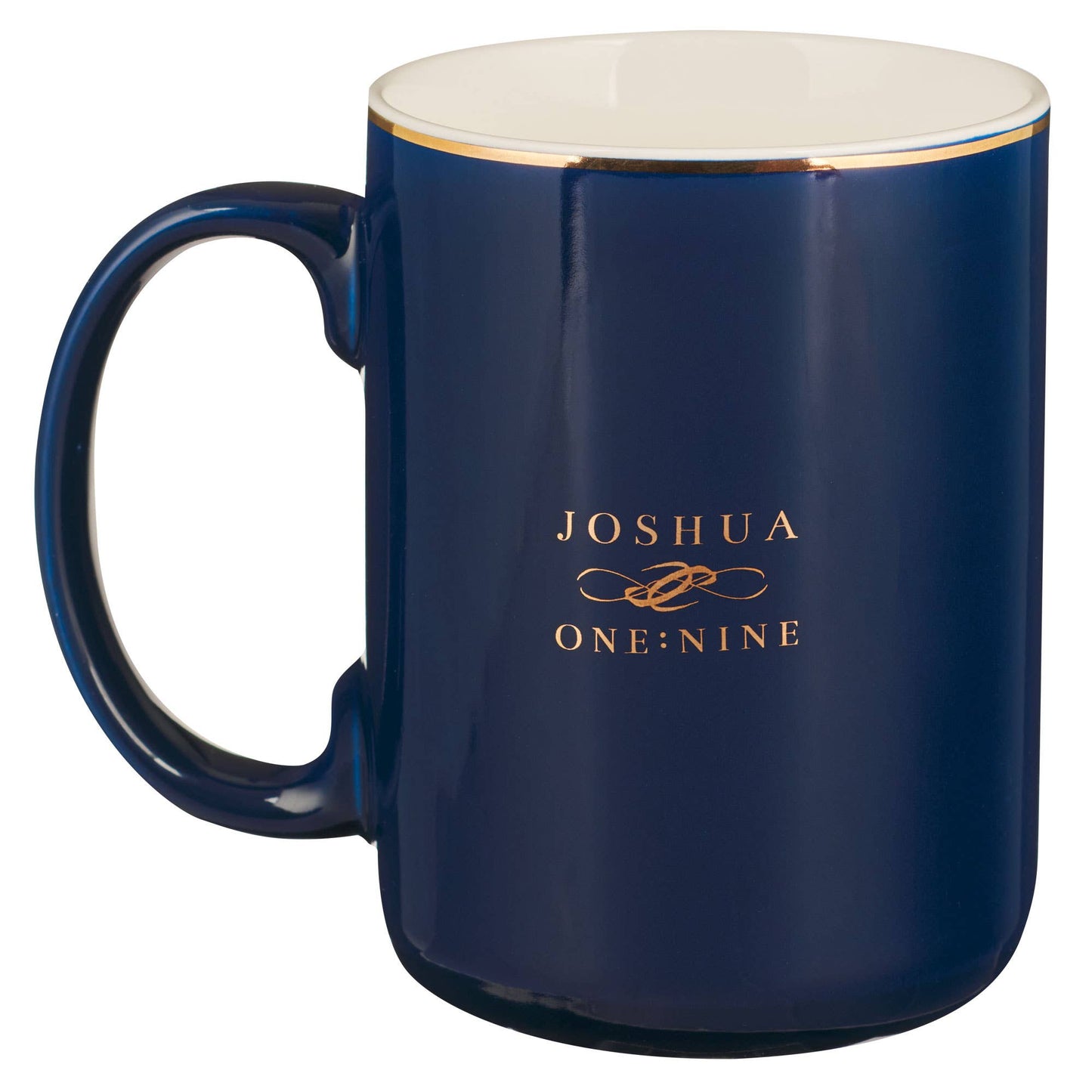 Mug Navy Be Strong and Courageous Joshua 1:9