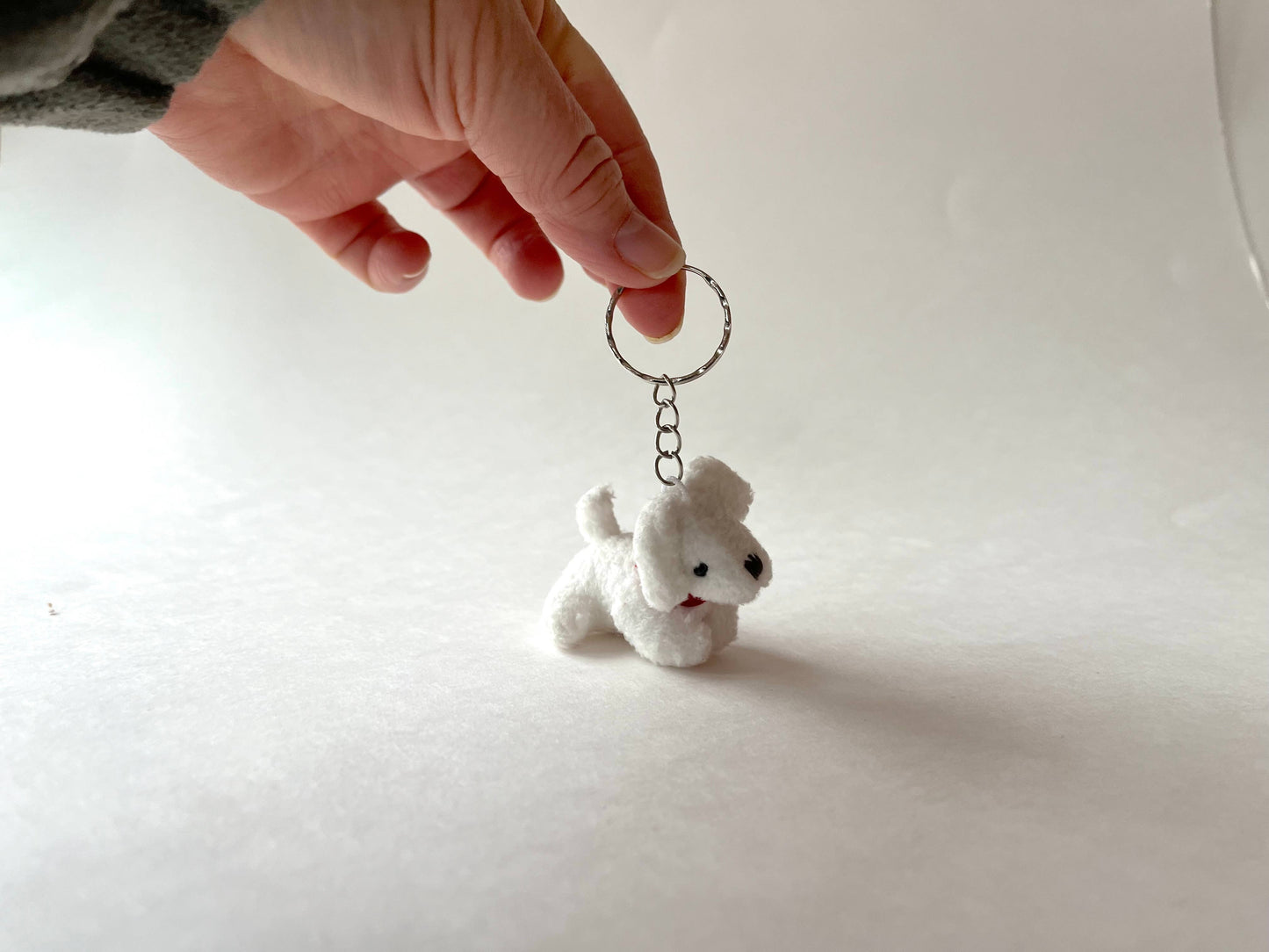 Small Plush Puppy Dog Dollhouse Bag Charm Craft