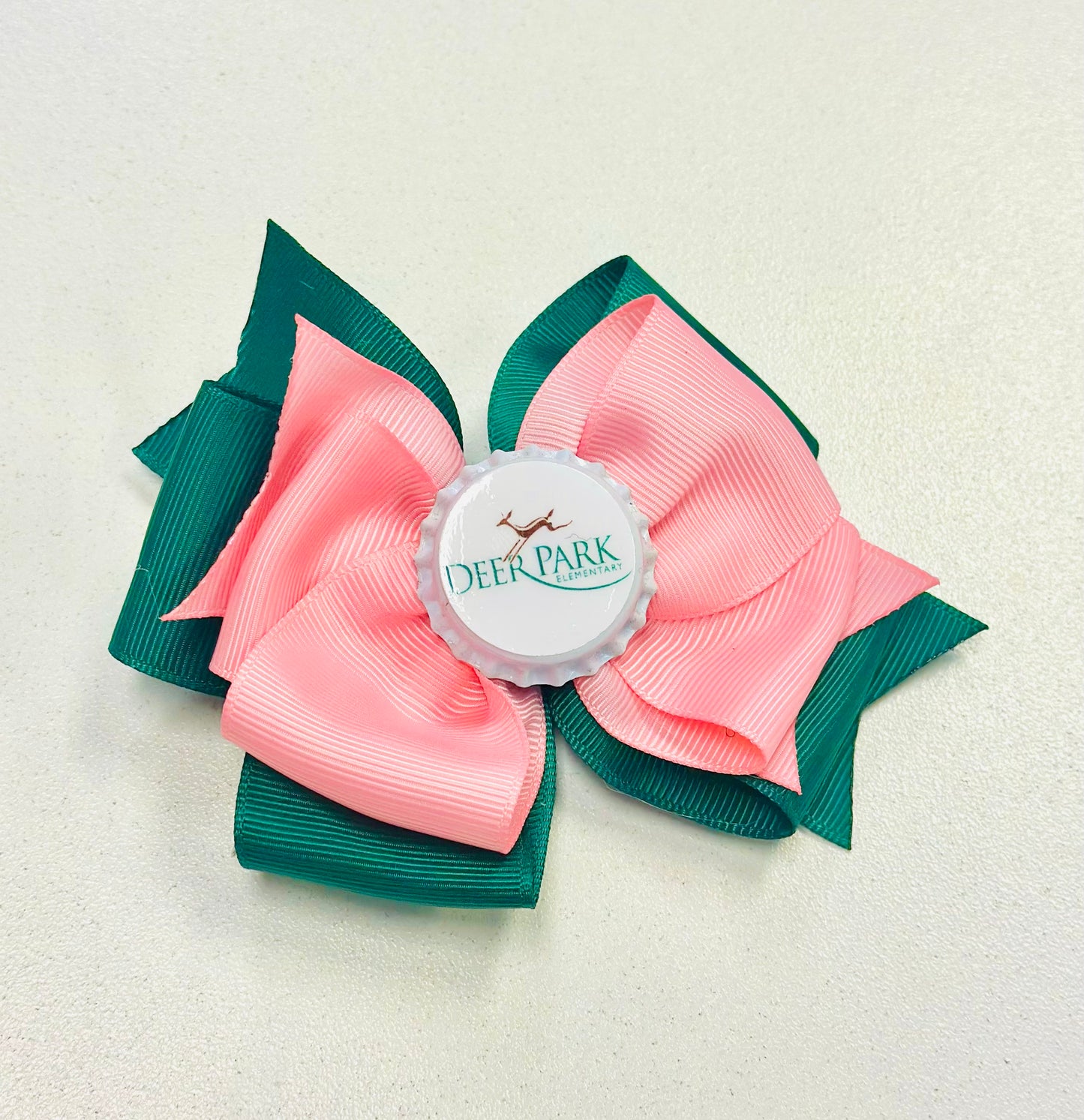 Deer Park Small Pink and Green Bow