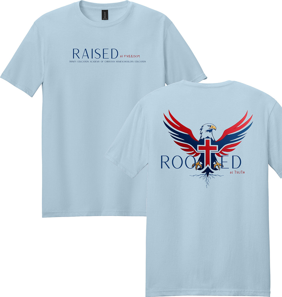 T.E.A.C.H RAISED Light Blue Tee