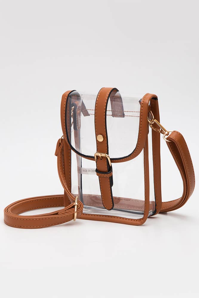 Clear Cross Body Stadium Concert Transparent Handbag: White