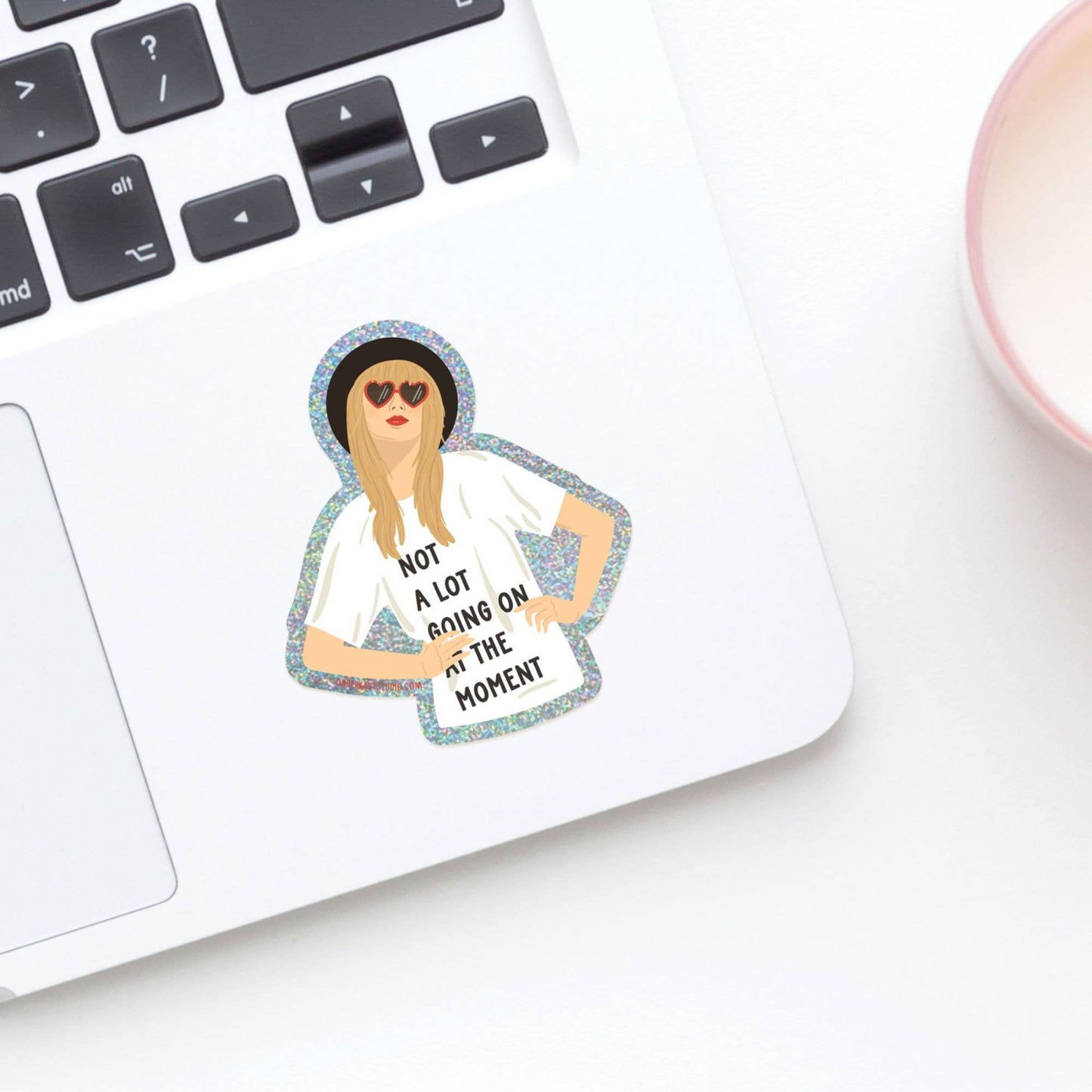 TS Red Glitter Sticker