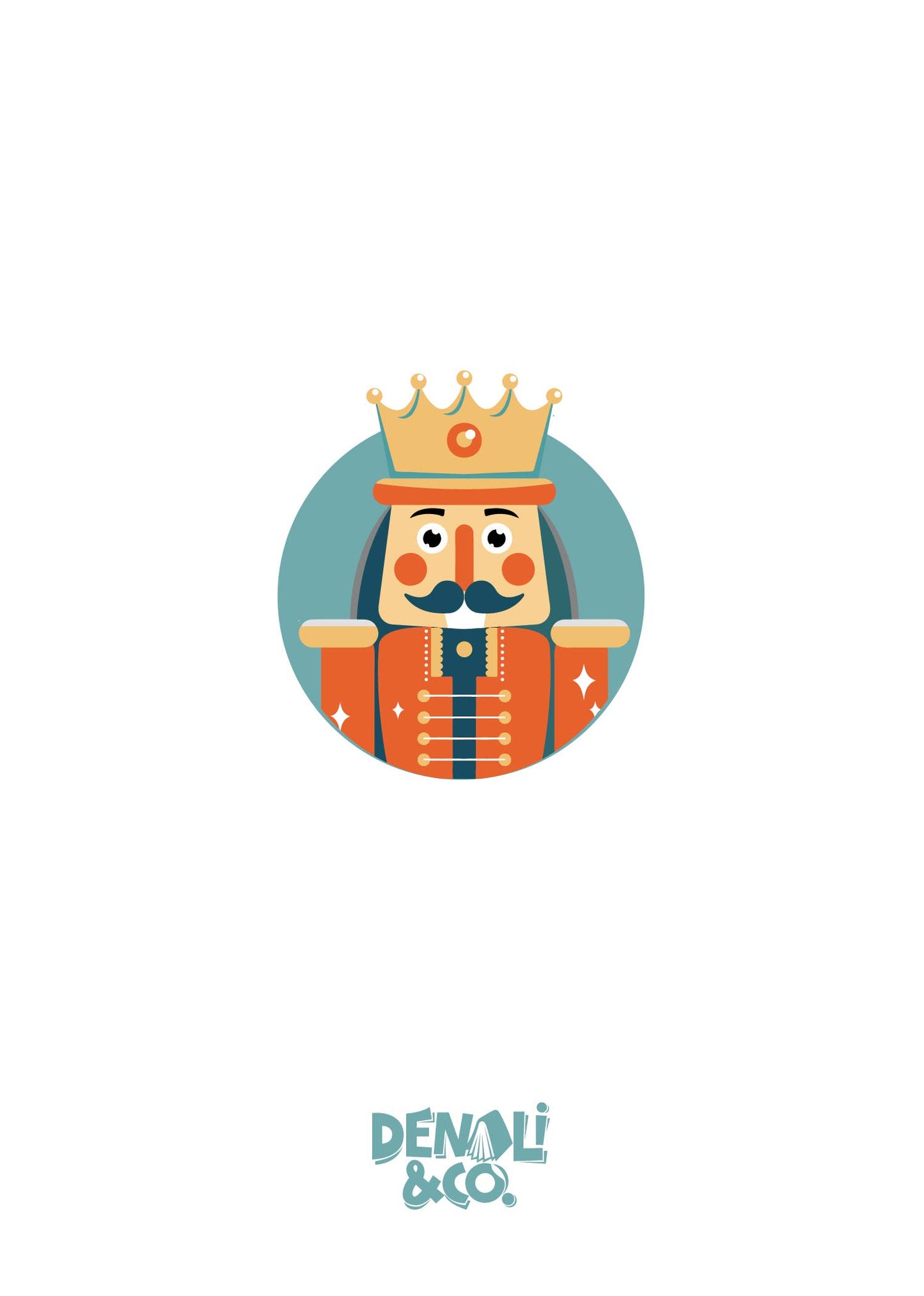 Denali & Co. Peace Love Joy Nutcracker Greeting Card : White Background