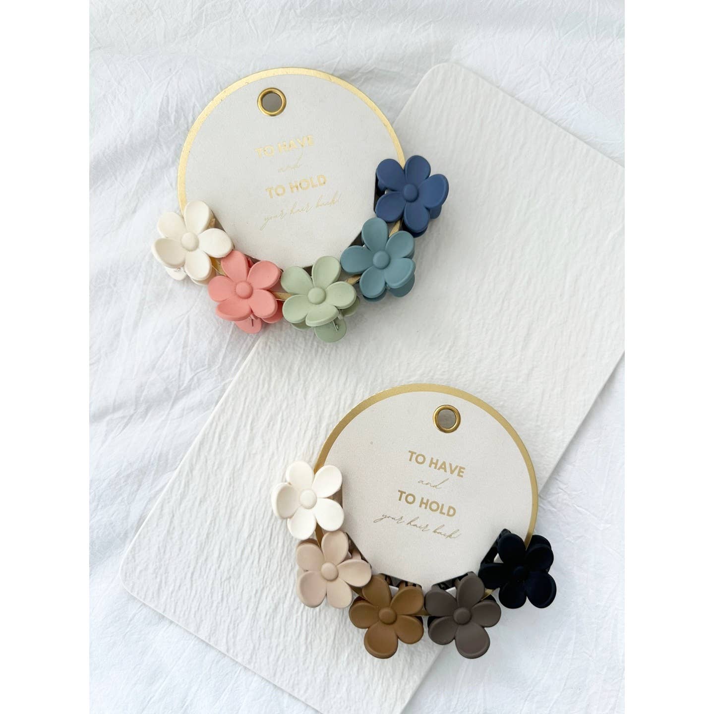 Assorted Mini Matte Flower Clip Sets - DASHA Board: Neutral / ONE SIZE