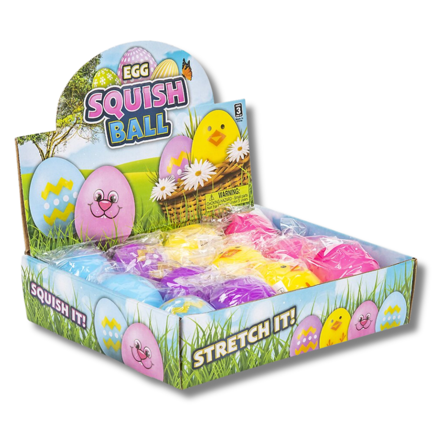 Easter Squeeze & Stretch Gummi Egg Fidget Kids Toy- Assorted