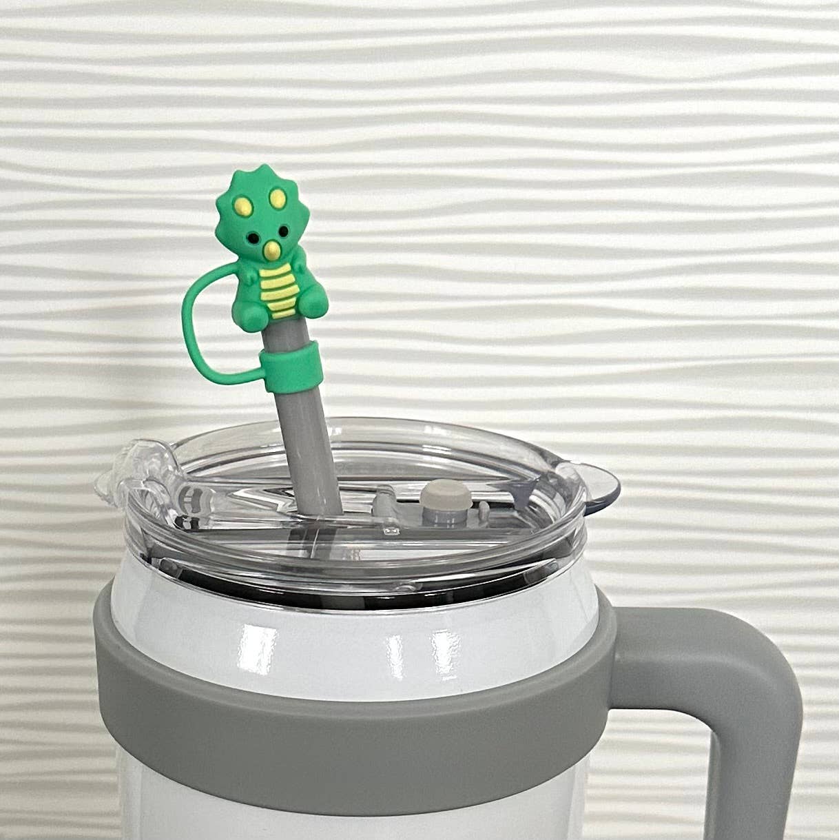 Straw Cover Triceratops Dianasour 10mm