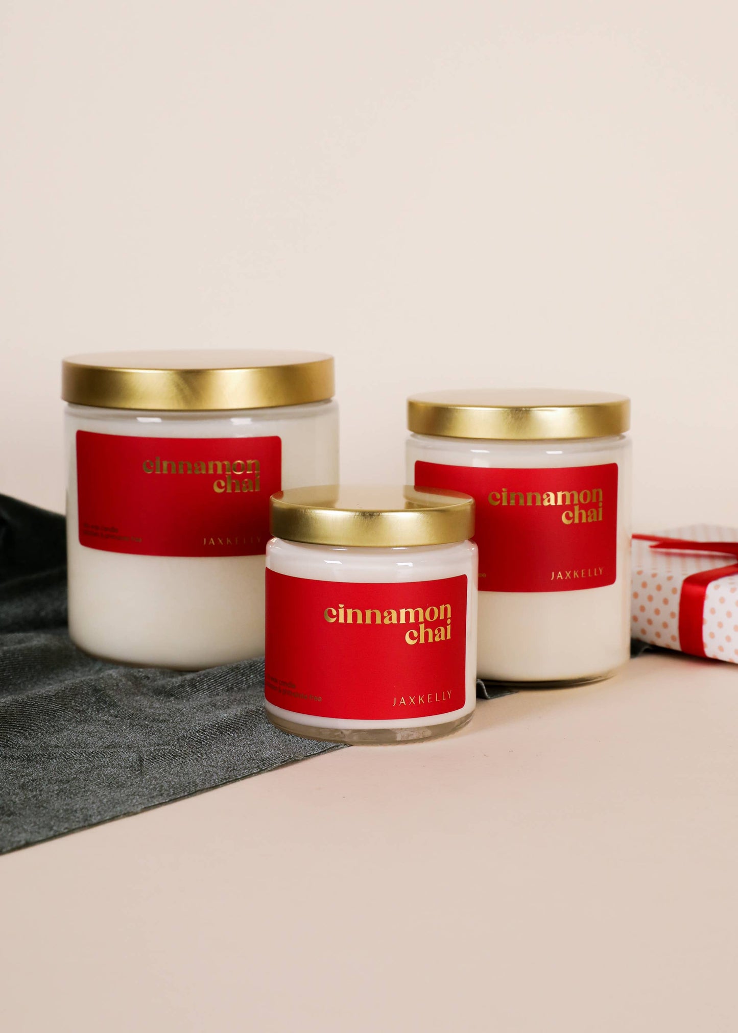 4 oz - Cinnamon Chai Holiday Candles - Clear