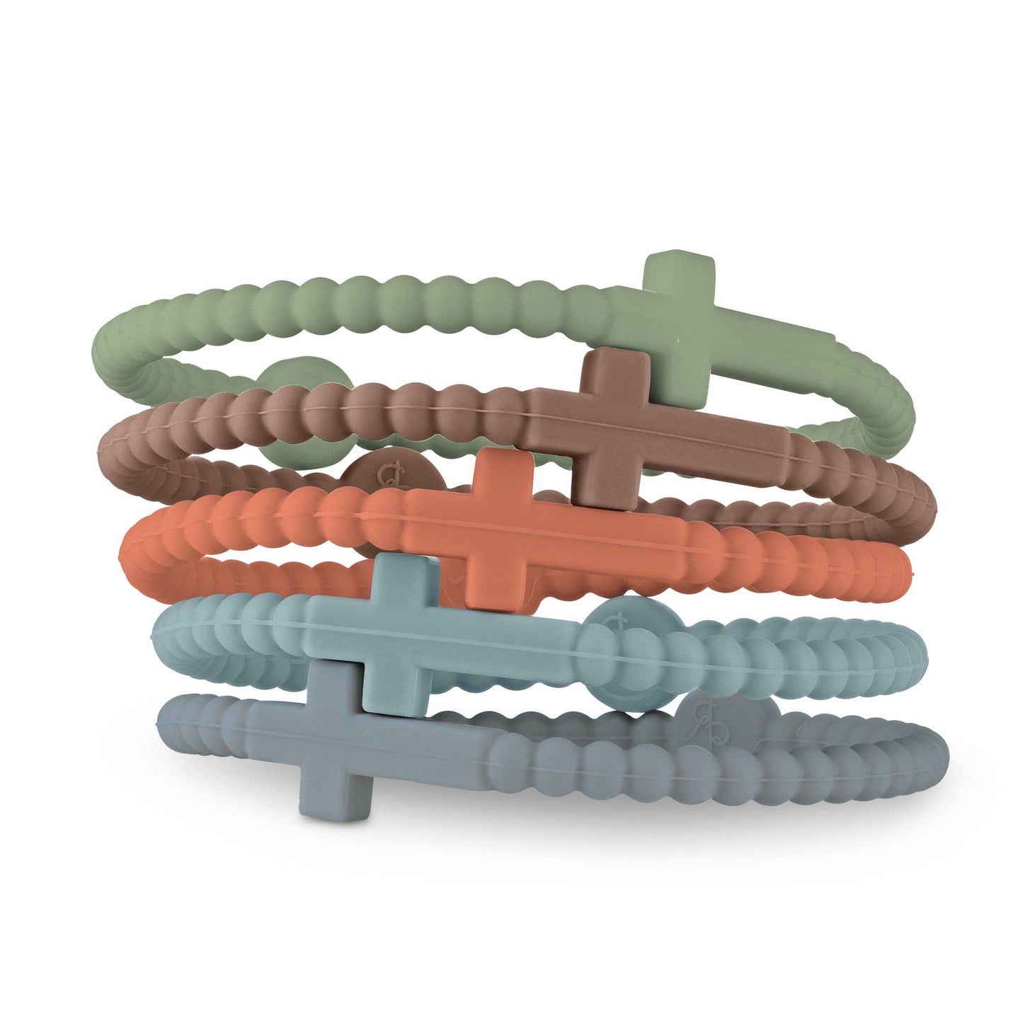 Jesus Bracelets (silicone cross bracelets): White (5 pack) / Extra Small