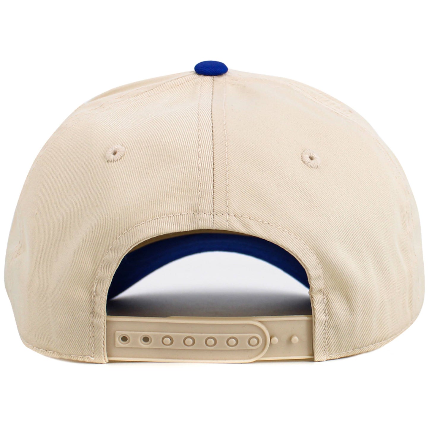 Five Panel Plain Snapback Baseball Cap: Natural/Red