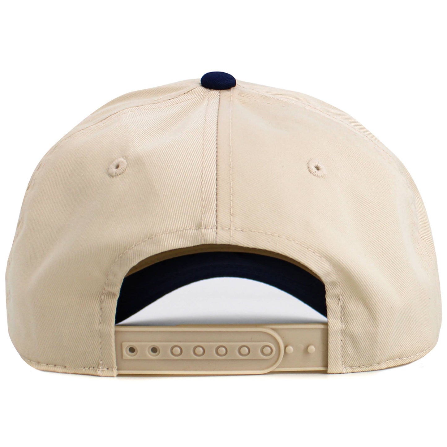 Five Panel Plain Snapback Baseball Cap: Natural/Red