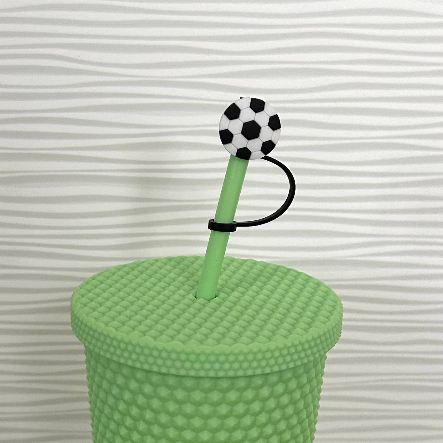 Gameday Straw Cover Topper Soccer Ball 7mm