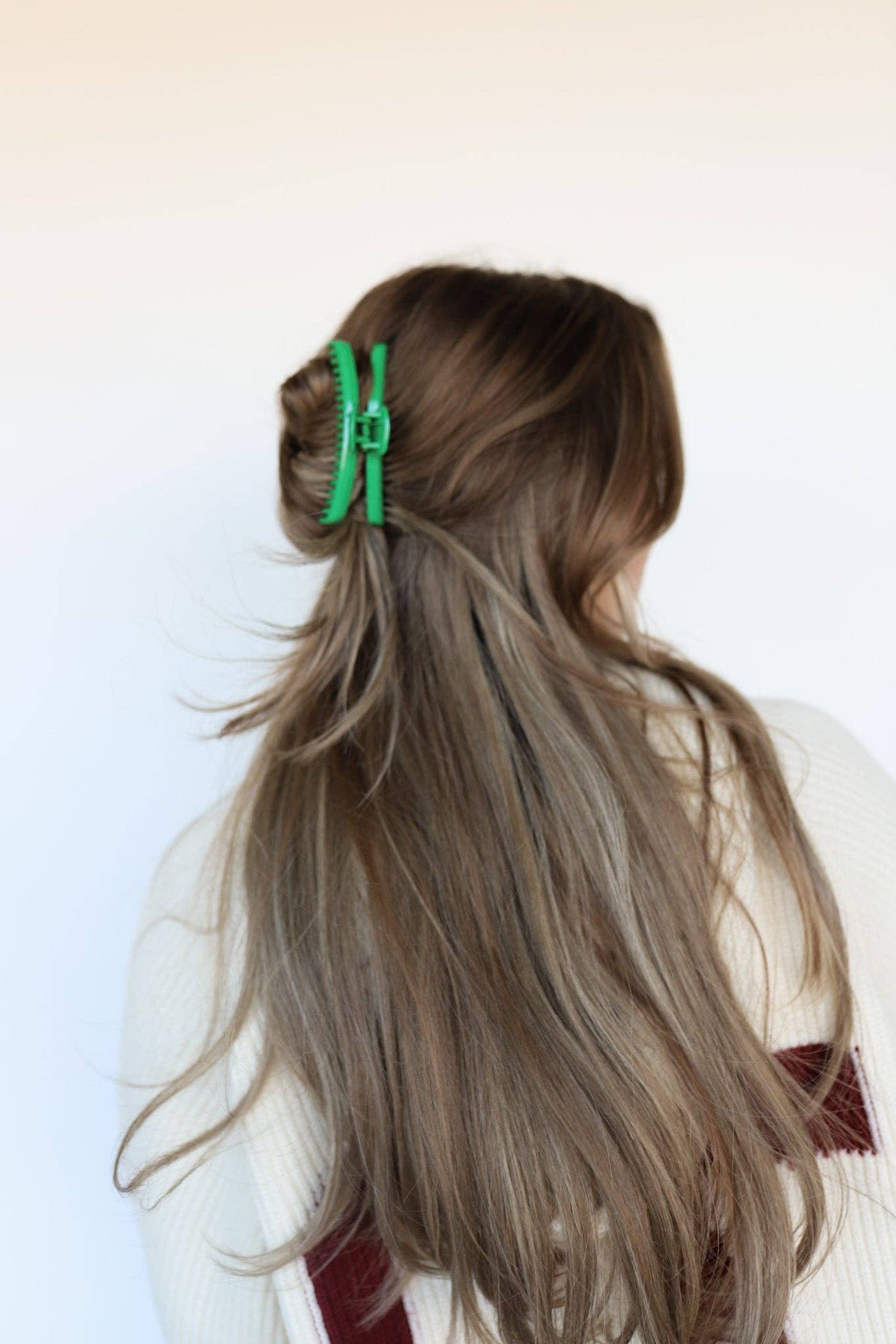 SHINY MIDI HOLD EVERYTHING CLAW ( 16 COLORS ): BLACK