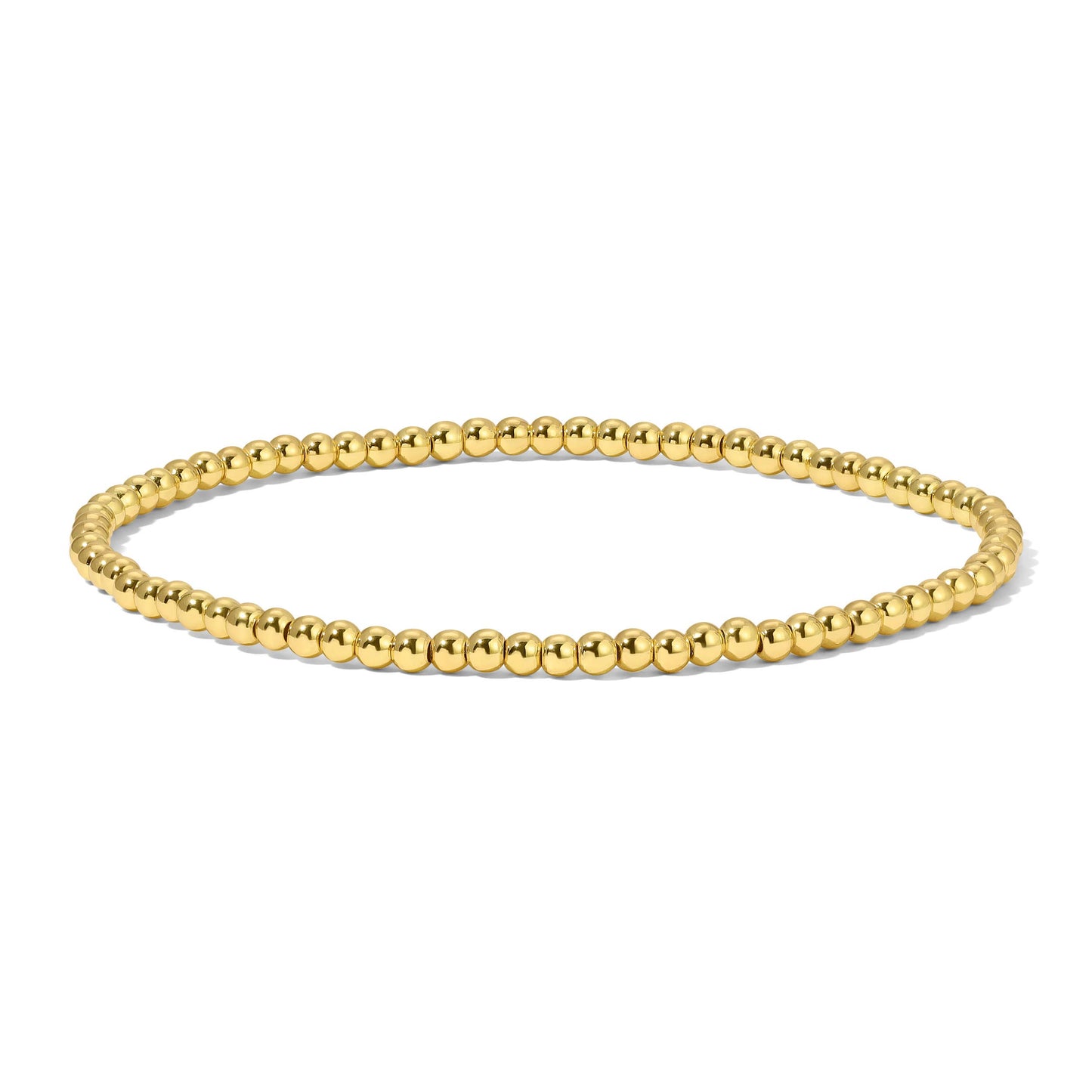 Gold Round Bead Bracelet - Petite (3mm)