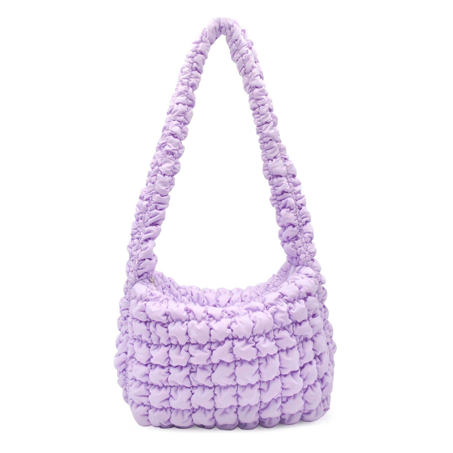Quilted Scrunchies Black Hobo Sling Bag: Black Scrunch