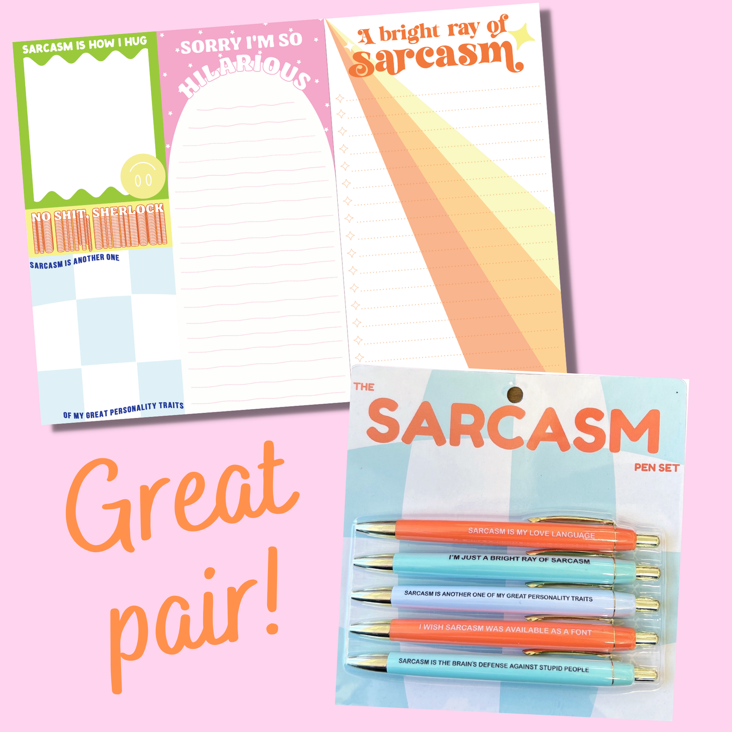 Sarcasm Notepad (funny, gift )