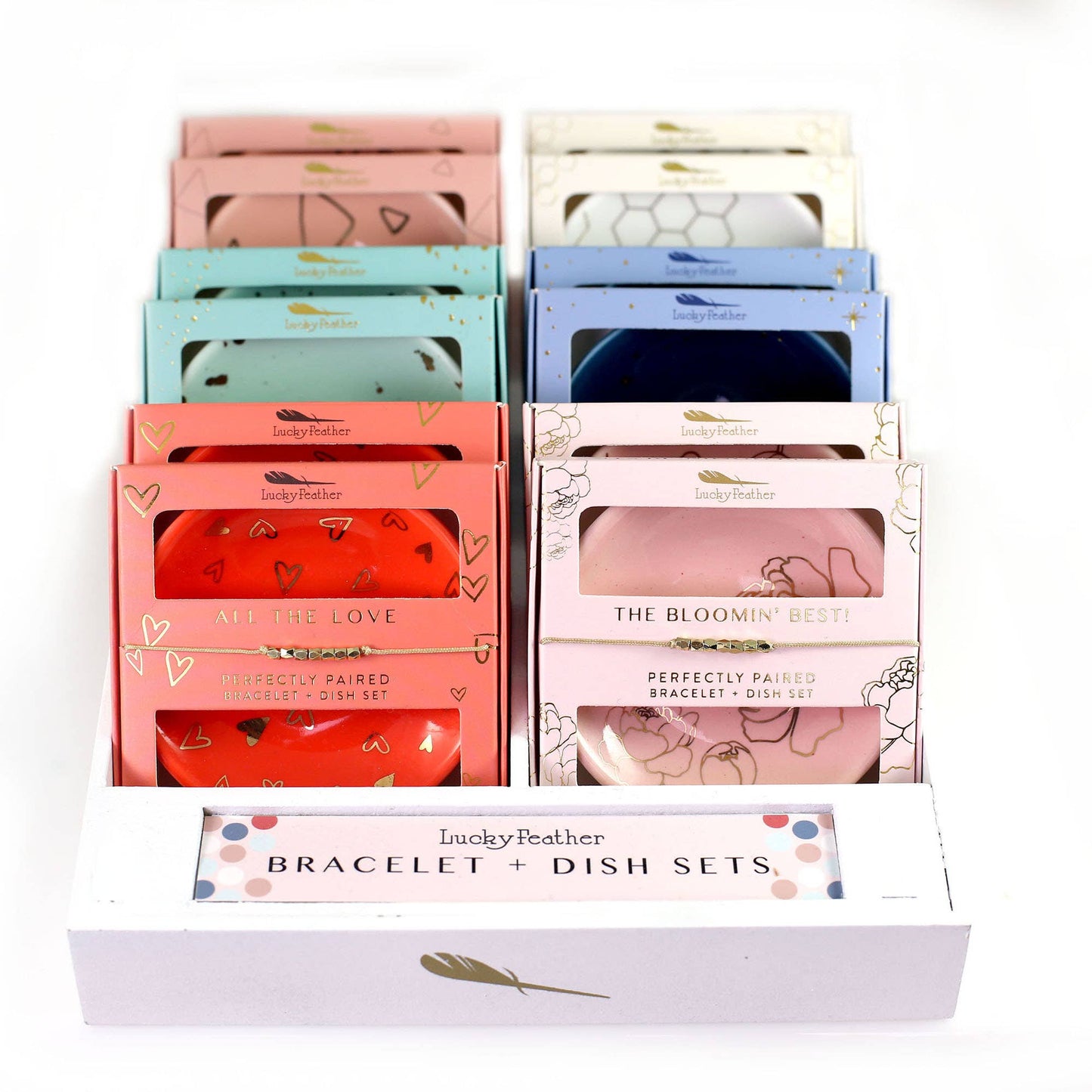 Bracelet-Dish Set Bundle (6 qty 4pks/24 pc) + Display