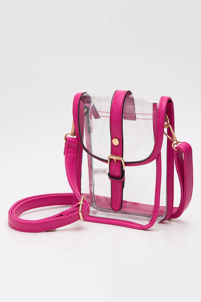 Clear Cross Body Stadium Concert Transparent Handbag: White