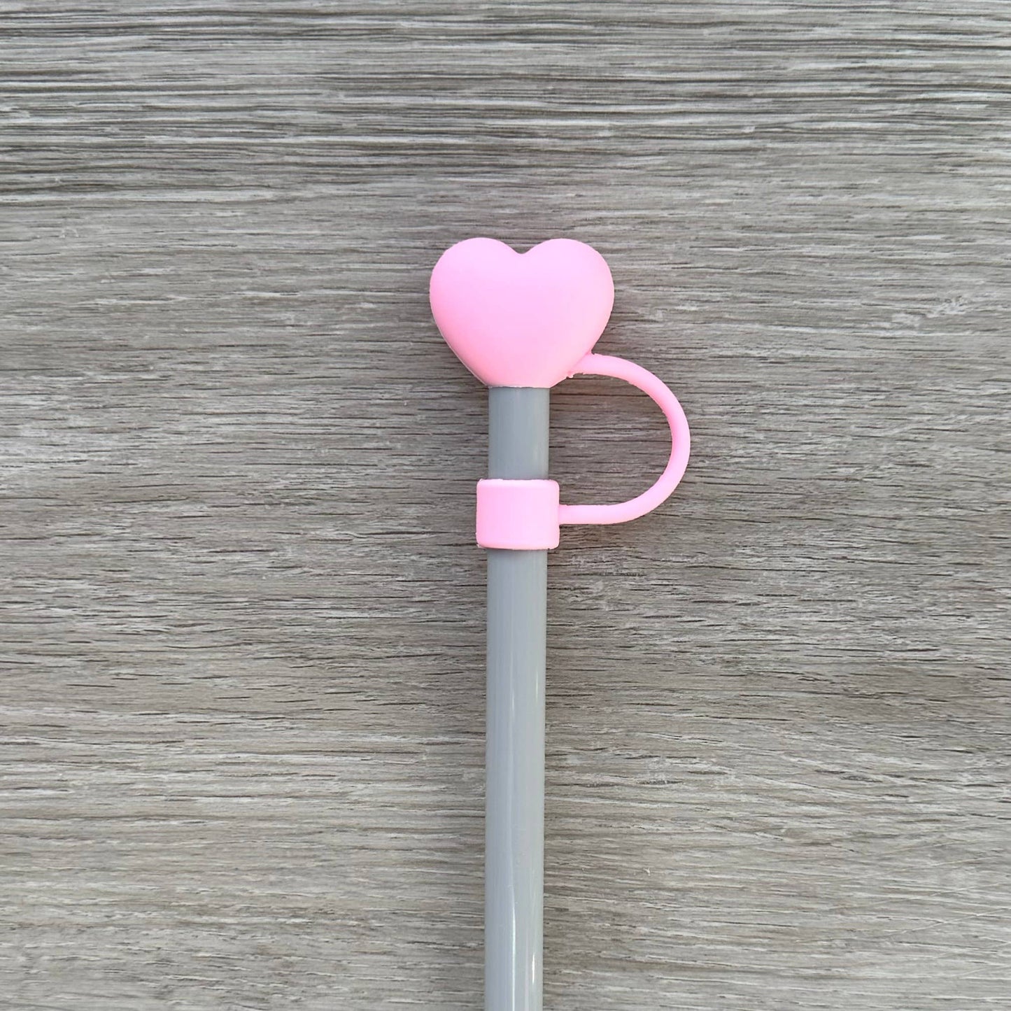 Straw Cover Topper Valentine's Day Heart 10mm Pink