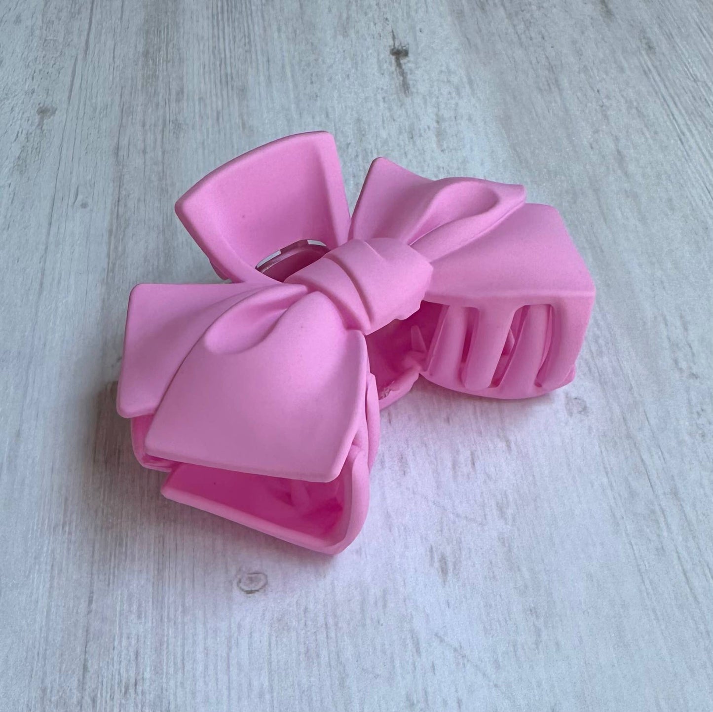 Bow Hair Clip Coquette Claw Matt Hair Accessory Lilac Pink