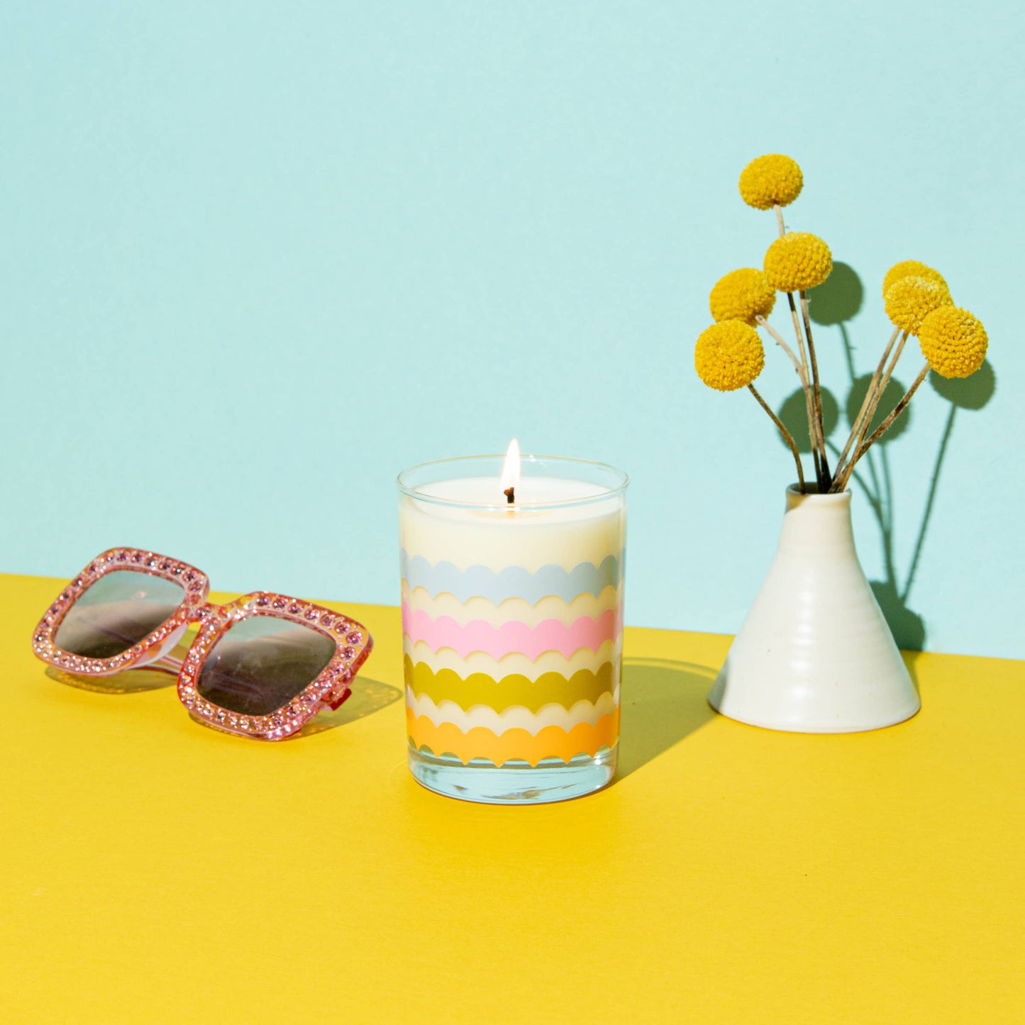 Rocks Glass Candles - Delightful: Gatherin Flower