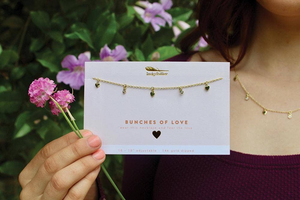 Dangle Necklace Gold - BUNCHES OF LOVE