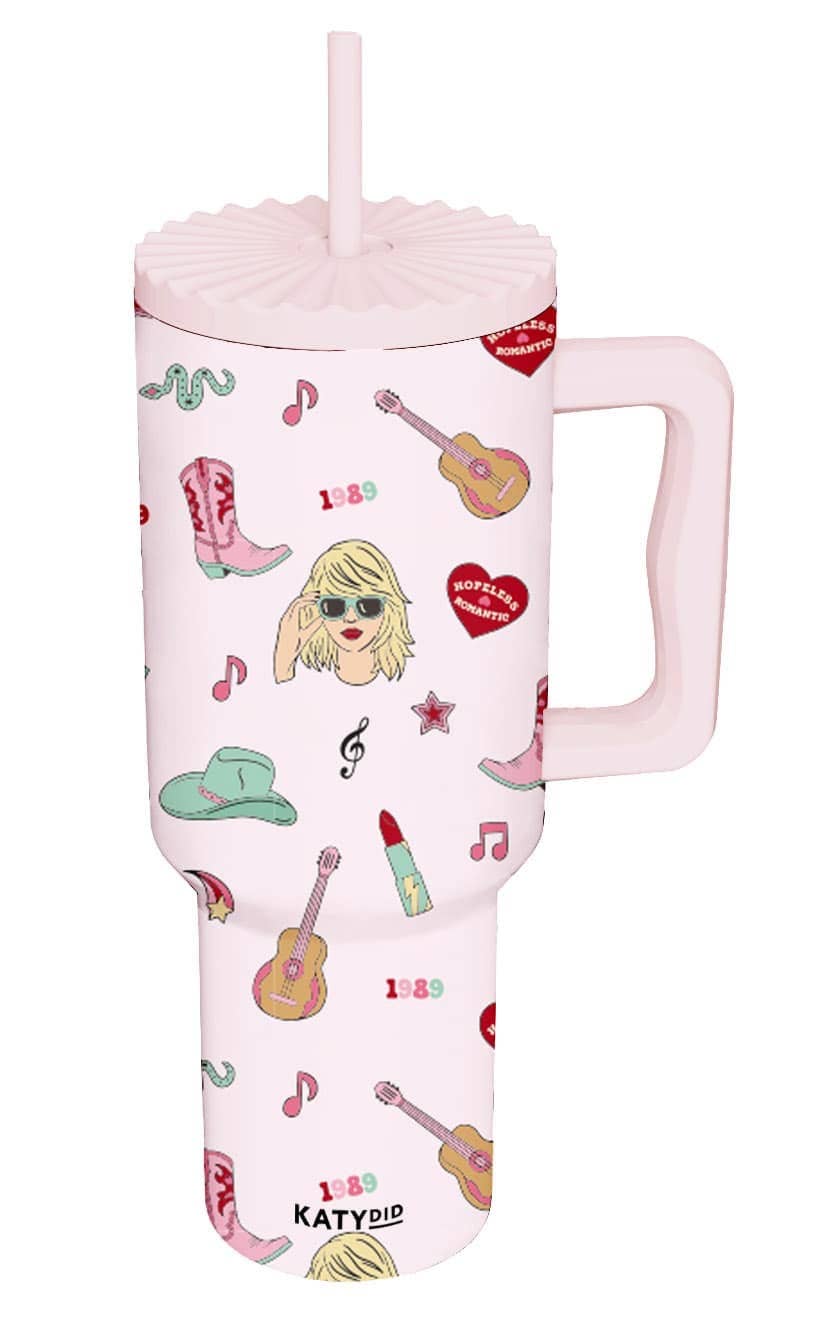 Swiftie Eras Icons Wholesale 38 Oz Tumbler: Light Pink