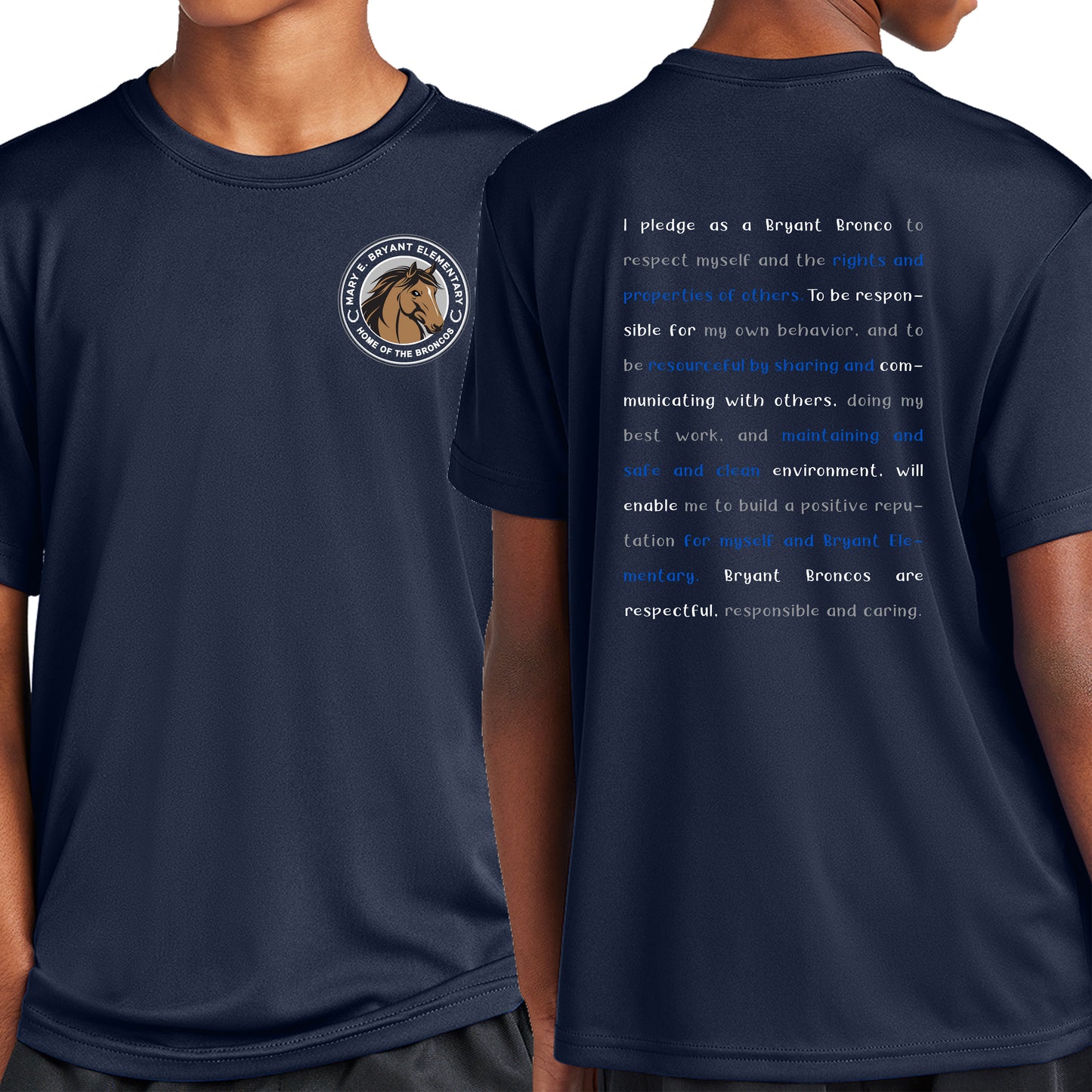 Mary Bryant Navy Pledge Shirt