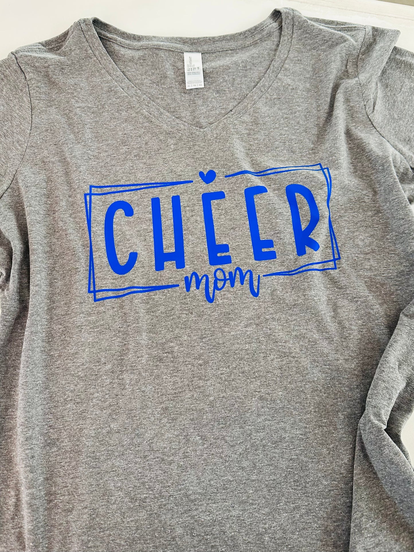 Cheer Mom simple heart design