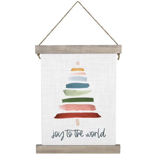 Joy To The World - Hanging Canvas: 10" x 17" x .375"