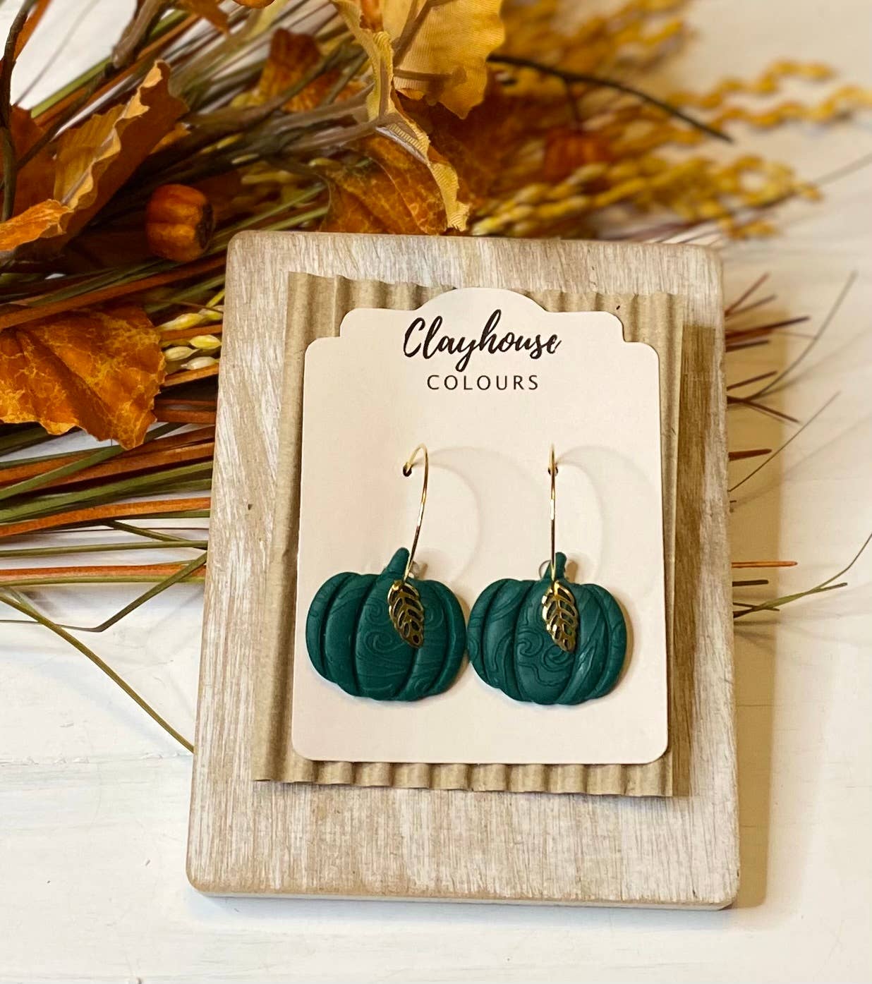 Pumpkin Hoops with gold leaf : Pumpkin