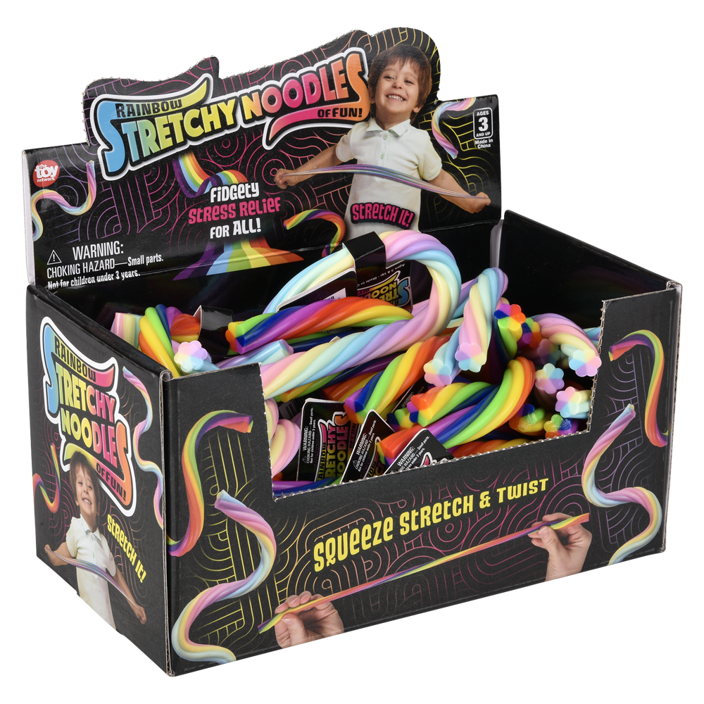 (T) 12" RAINBOW STRETCHY NOODLE